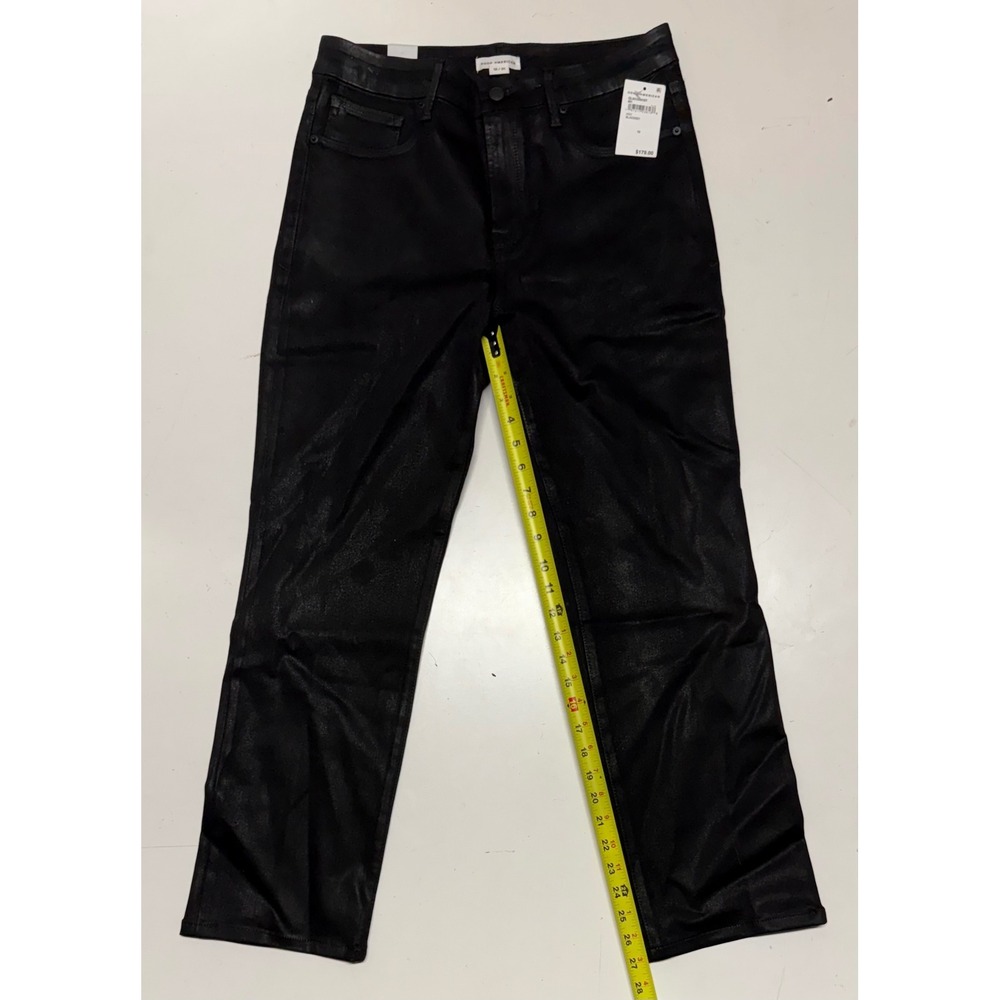 Good American Good Legs Straight Black Wax Coated Jeans Size 12 31 New w Tags